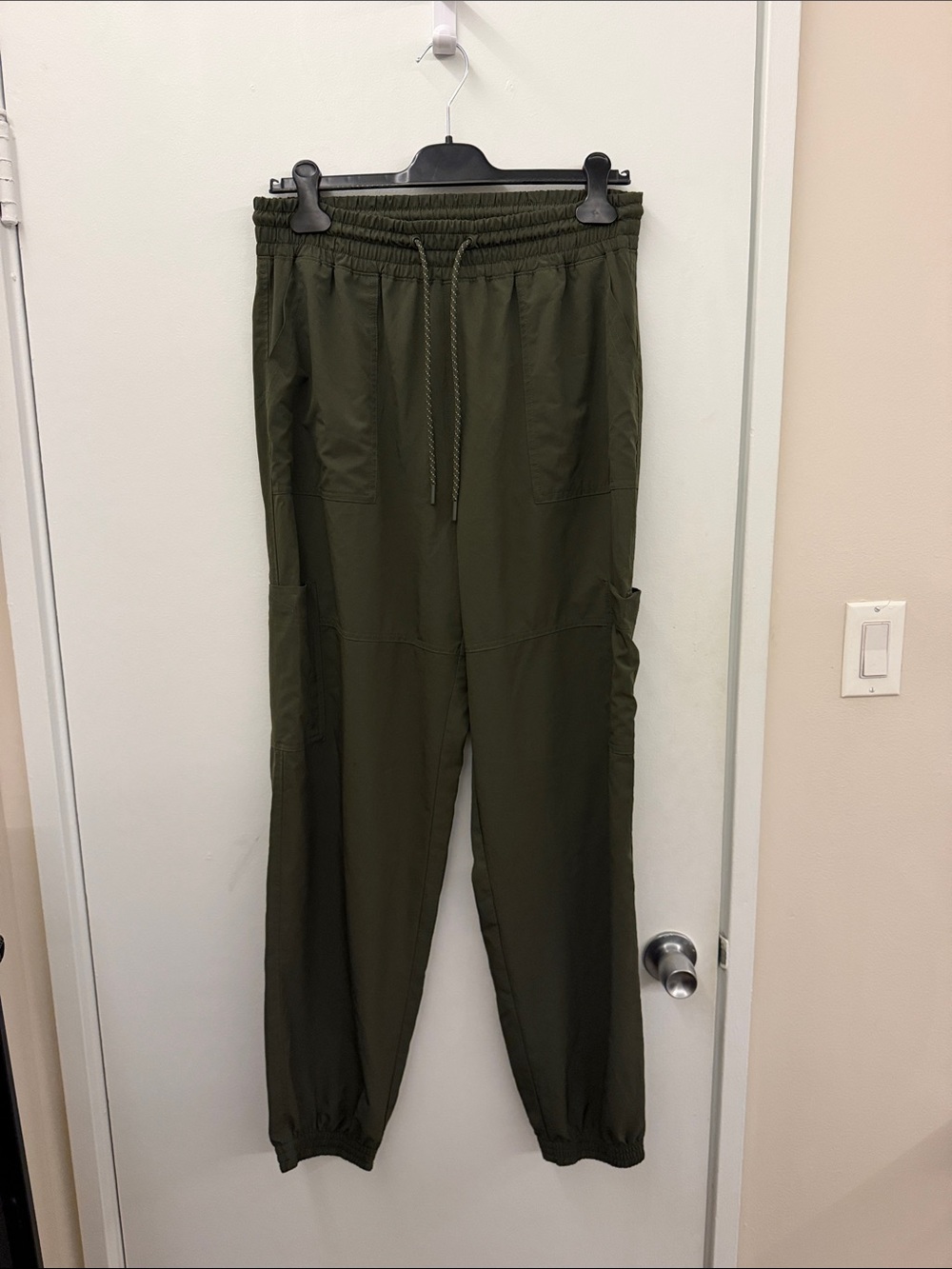 Olive Green Men's Jogger Pants - Elastic Waist & Drawstring